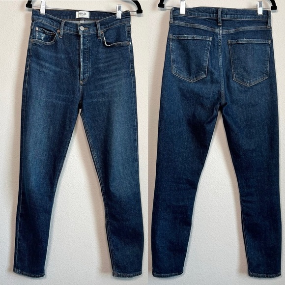 AGOLDE Nico High Rise Slim Fit Jeans Dark Wash Size 26 - Picture 1 of 7
